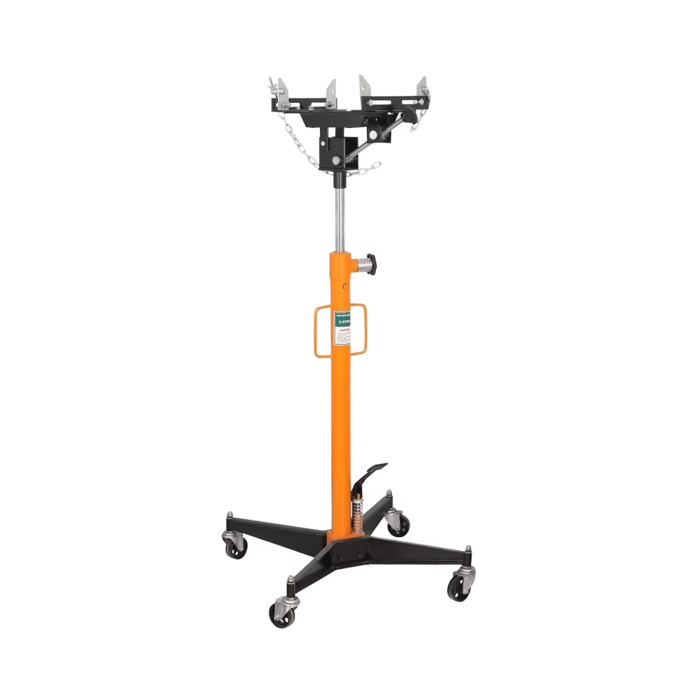 1100LB Adjustable Telescoping Hydraulic Transmission Jack, High Lift Single Telescopic Jacks Hoist w/Pedal